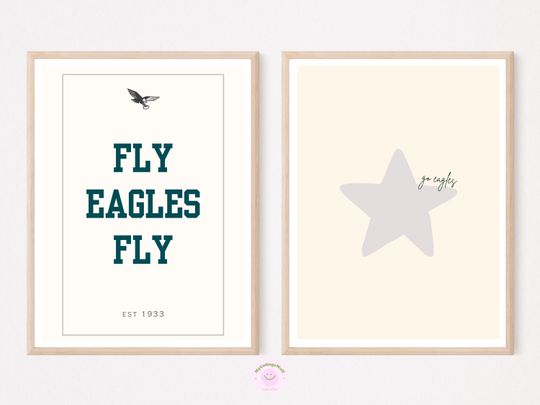 Philadelphia Eagles Poster: Vintage Logo, Midnight Green