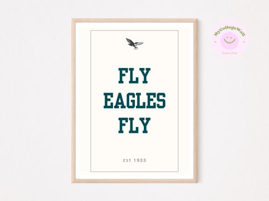 Philadelphia Eagles Poster: Vintage Logo, Midnight Green