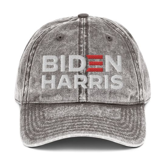 Biden Harris Embroidered Vintage Cotton Twill Cap Hat