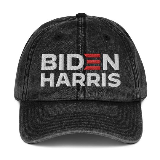 Biden Harris Embroidered Vintage Cotton Twill Cap Hat