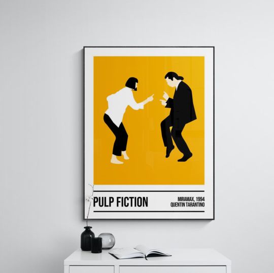 Pulp Fiction movie poster, Pulp Fiction dancing print, Mia Wallace