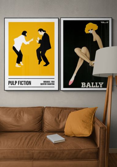 Pulp Fiction movie poster, Pulp Fiction dancing print, Mia Wallace