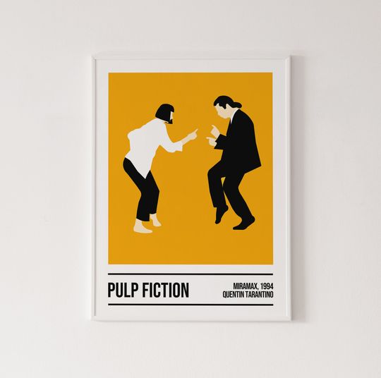 Pulp Fiction movie poster, Pulp Fiction dancing print, Mia Wallace