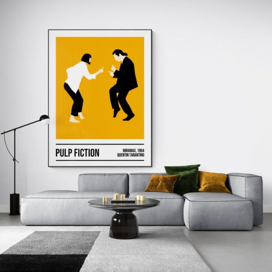 Pulp Fiction movie poster, Pulp Fiction dancing print, Mia Wallace