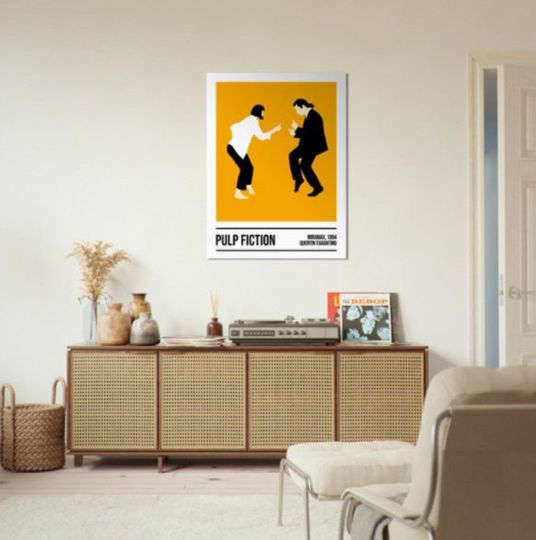 Pulp Fiction movie poster, Pulp Fiction dancing print, Mia Wallace
