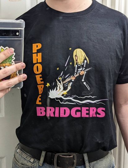 Phoebe Bridgers Smashing Guitar Graphic T Shirt
