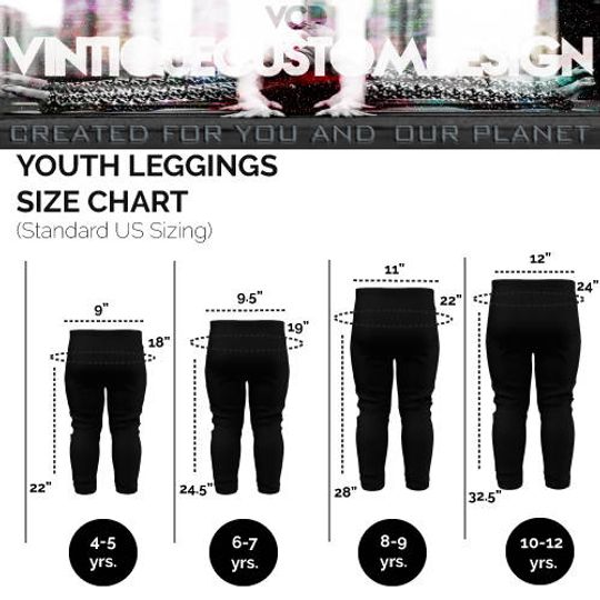Black and White GHOST LEGGINGS Halloween Pants for Kids Halloween Leggings