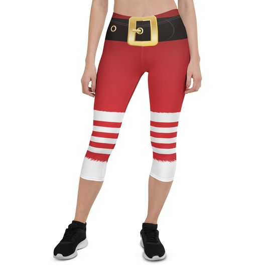 Surfing Santa Capri Leggings