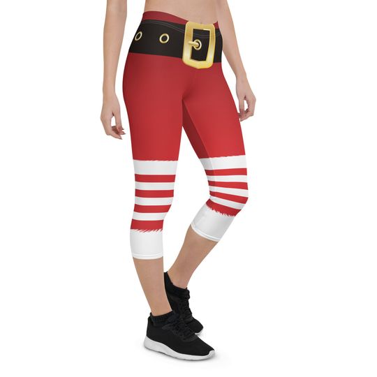 Surfing Santa Capri Leggings