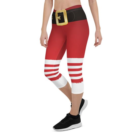 Surfing Santa Capri Leggings