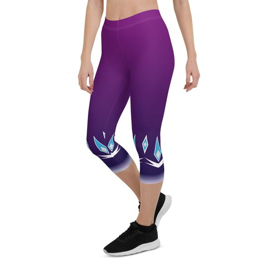 Ice Queen 2 Purple Running Costume Capri Leggings