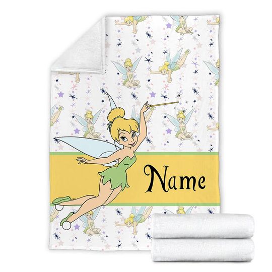 Personalized Name Disney Tinker Bell Blanket