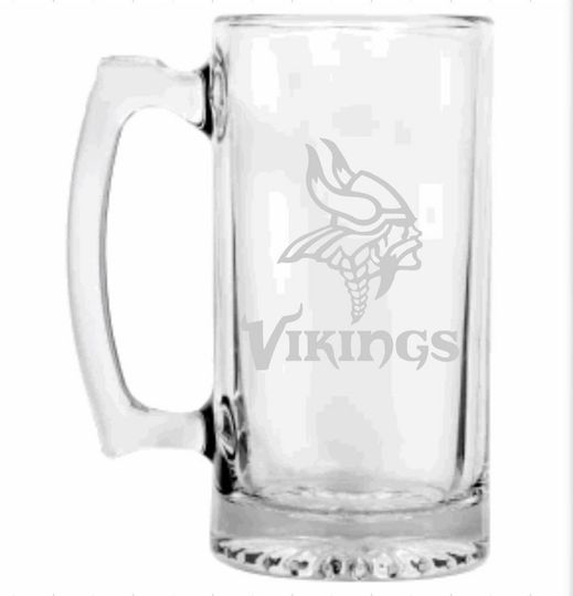 Minnesota Vikings Engraved Beer Mug, Vikings gift, Beer Mug