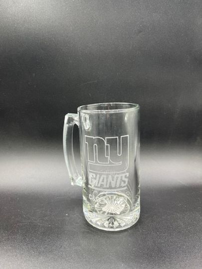 football New York Giants Engraved Beer Mug, Giants gift, Beer Mug