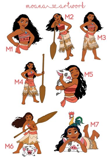 Moana Princess, Disney poster, art decoration