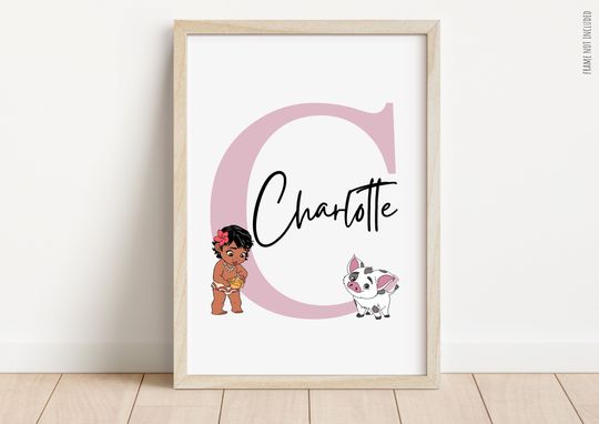 Moana Princess, Disney poster, art decoration