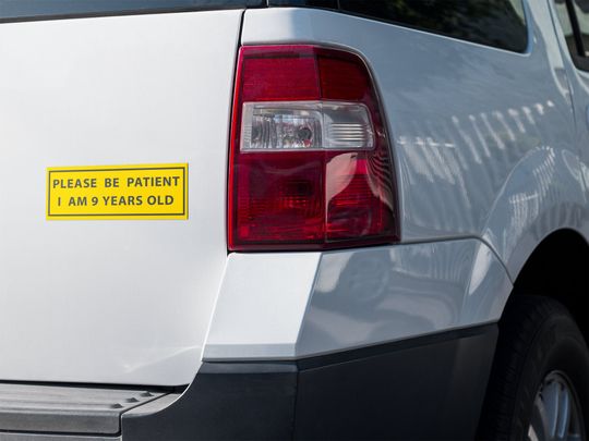 Please Be Patient I Am 9 Years Old Funny Car Bumper Sticker