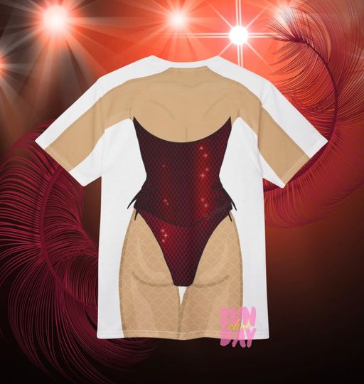 Red Showgirl Bodysuit Shirt