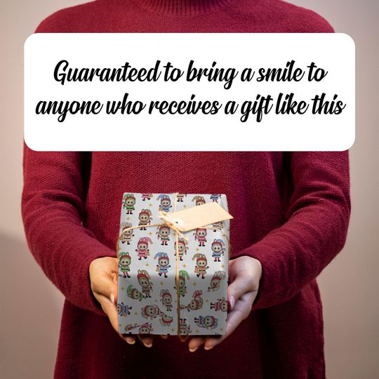 Labubu Xmas Elves Wrapping Paper Gift Wrap Christmas paper