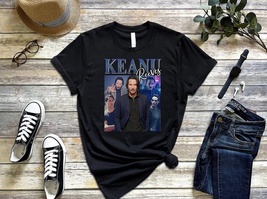 Keanu Reeves Vintage 90s Tee, Retro Matrix John Wick Fan T-shirt