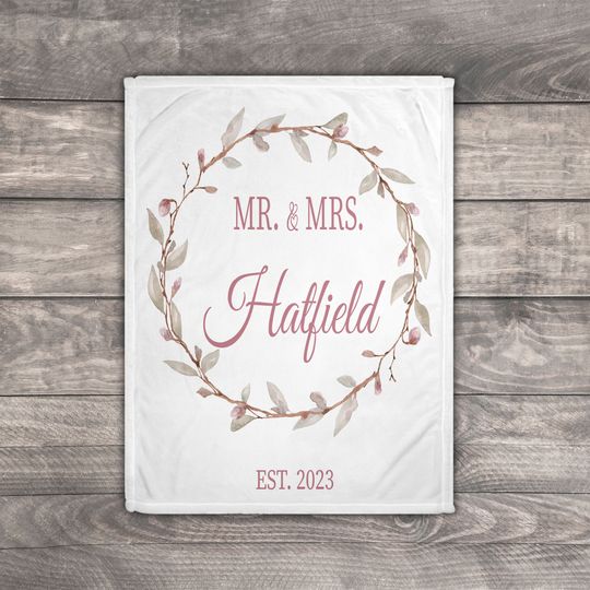 Mr And Mrs Blanket, Wedding Blanket , Anniversary Blanket, Couple