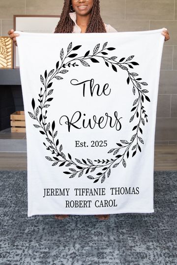 Personalized Wedding Blanket , Anniversary Blanket, Couple