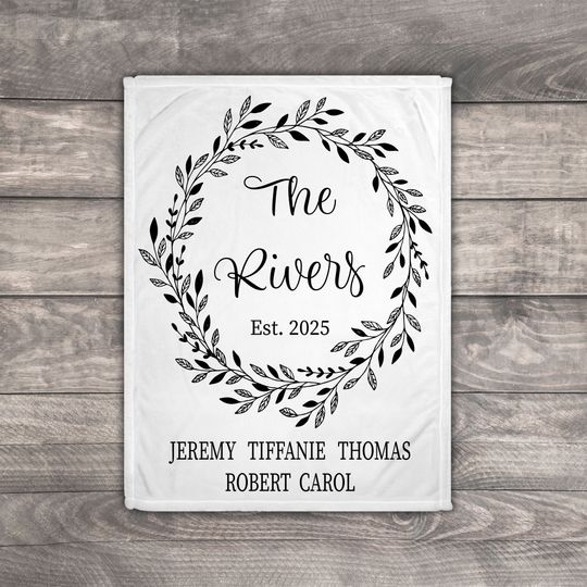 Personalized Wedding Blanket , Anniversary Blanket, Couple