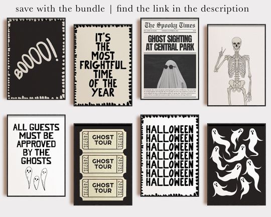 halloween | ghost tour ticket | cute halloween decor | halloween print | trendy halloween art