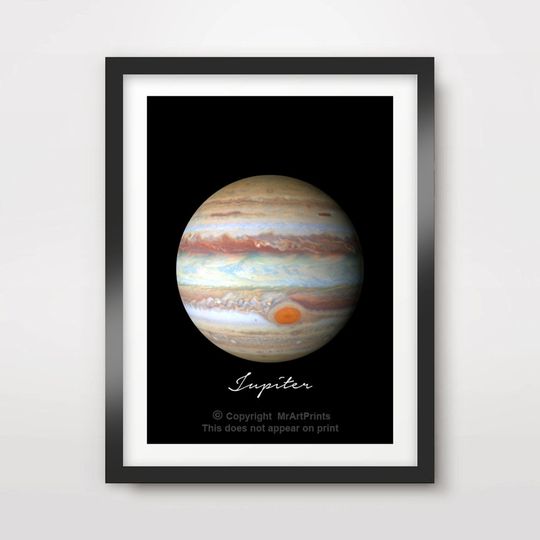Planet Jupiter Art Celestial Outer Space Galaxy Poster Home Decor