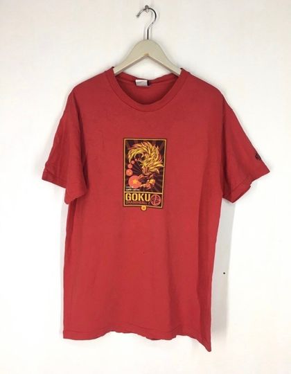 Vintage Y2K Dragon Ball z goku Japanese Anime  t shirt L