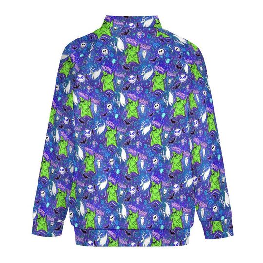 Oogie Boogie Zip-Up Jacket | Nightmare Before Christmas Jacket | Jack Skellington Scrub Jacket | Disney Jacket | Disney Nurse Jacket