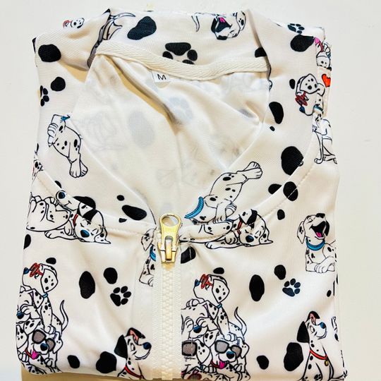 101 Dalmatians Jacket | Dalmatians Zip-up Jacket | Disney Nurse Jacket