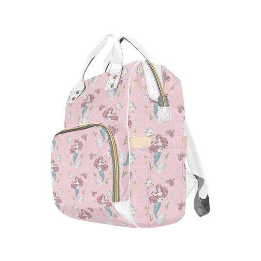 The Little Mermaid Diaper Bag Backpack | Disney Backpack | Disney Diaper Bag | Disneyland Backpack | Disney Bag  Disney Diaper Backpack