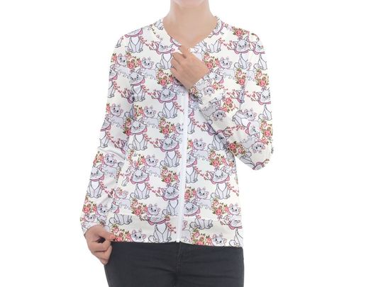 Marie Jacket | Aristocats Zip-up Jacket | Disney Scrub Jacket