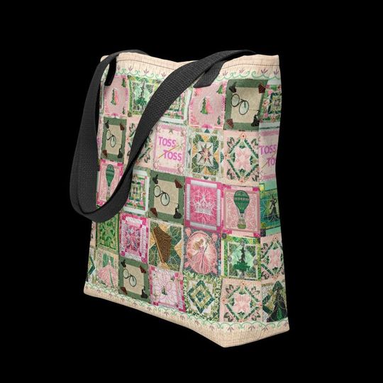 Wicked Inspired Fan Art Quilt-Look Tote Bag