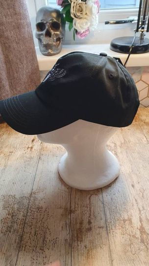 Stunning embroidered Death head moth summer cap alternative goth