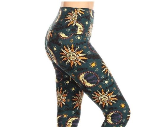 Celestial Sun & Moon Space Buttery Soft Leggings