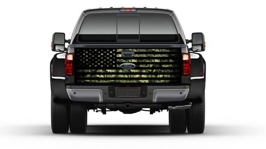 American Flag Camouflage Tailgate Truck Bed Decal