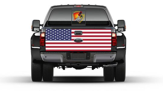 American Flag Patriotic Tailgate Truck Bed Decal