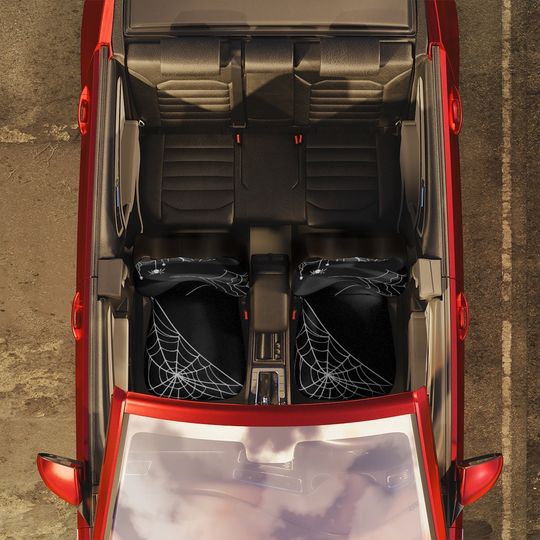 Spider Web Seat Covers Goth Car Accessories Gothic Car Accessories Spiders Halloween Spooky Car Accessories Goth Car Seat Cover Web Witch