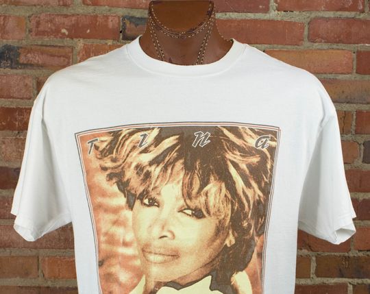 Tina Turner 2000 Twenty Four Seven World Tour With Lionel Richie White Concert T Shirt
