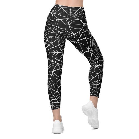 Spiderweb Crossover Leggings with Pockets