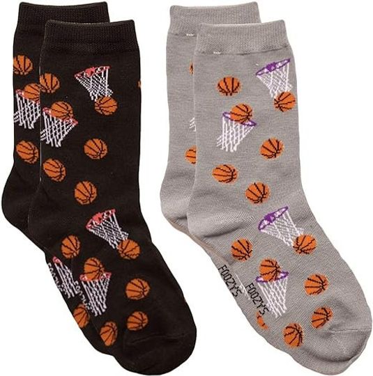 Basketball Ball Hoop Dribble Swish Airball Jordan Sport Team 2 Pairs Men's Socks