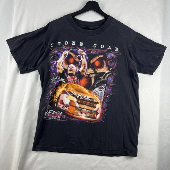 Vintage 90s Stone Cold Steve Austin Racing T Shirt