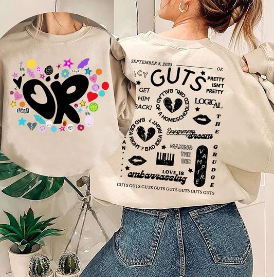 Retro Guts Album Song Olivia Rodrigo  Shirt