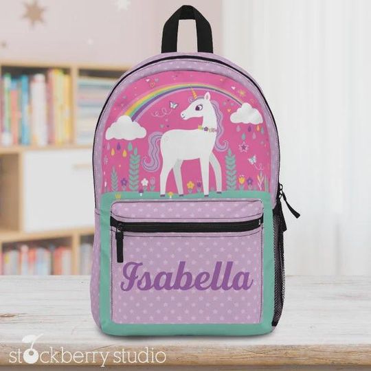 Space Backpack Personalized Name Kids Back to School Custom Sun Moon Spaceship Kids Back pack Holiday Travel Vacation Bag Boys Space Gift