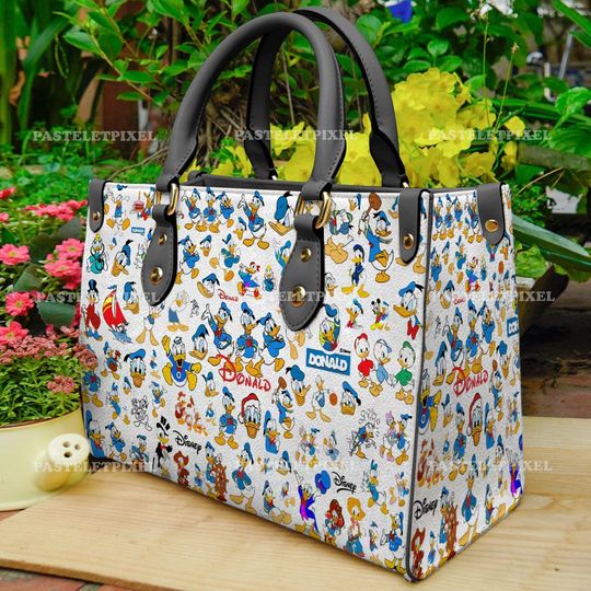 Donald Duck Leather Bag Handbag,Donald Duck Woman ,Donald Duck Lover's Handbag