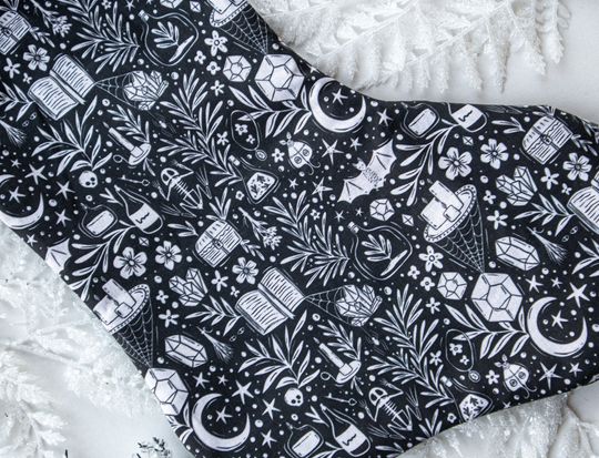 Witchy Christmas Stocking, Spooky Goth Christmas Stocking, Creepmas Decor
