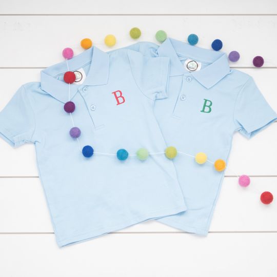 Boys Monogram Polo // Toddler Embroidered Polo, Back To School Polo Shirt, Back To School Gift