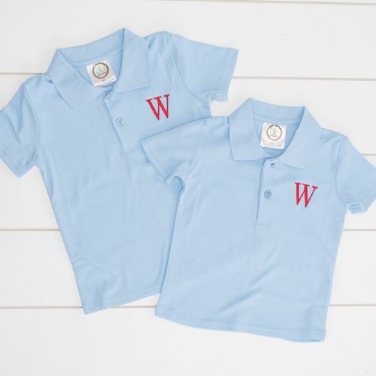 Boys Monogram Polo // Toddler Embroidered Polo, Back To School Polo Shirt, Back To School Gift